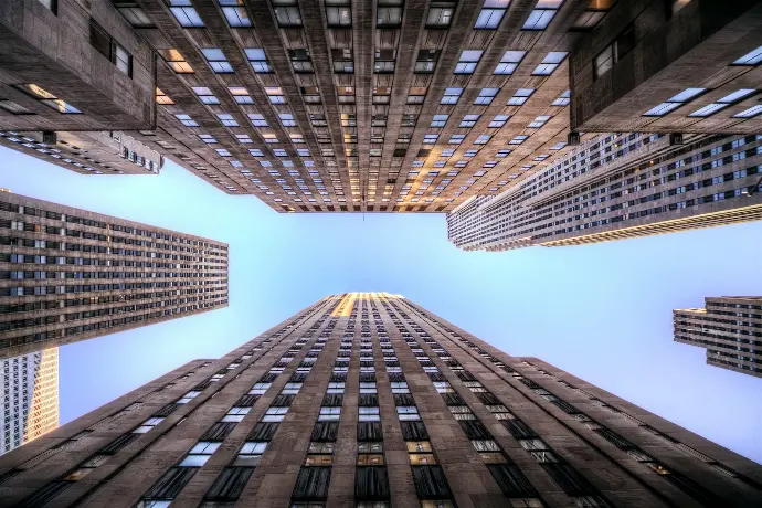 a very tall building with lots of windows